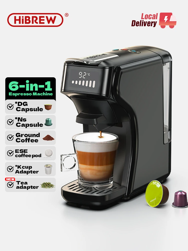 Hibrew 6 em 1 cápsula máquina de café quente/frio múltiplo espresso cafeteira cappuccino dolce gusto nespresso em pó h1b