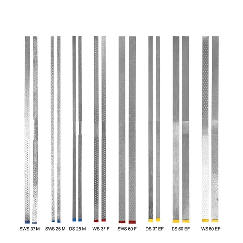 Imagen 2 del producto 10 unids/caja tiras de pulido de diamante Dental tira IPR de ortodoncia de acero inoxidable herramientas de pulido de un solo/doble lado medio fino