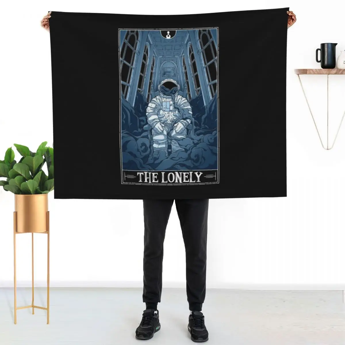 

The Lonely Tarotesque - (Dark) Throw Blanket Lightweight Warm Blanket for Indoor Outdoor Use