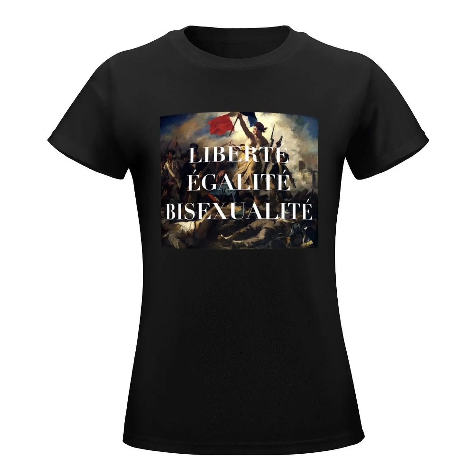 LIBERTE EGALITE BISEXUALITE T-Shirt korean fashion Blouse t-shirts for Women graphic tees funny