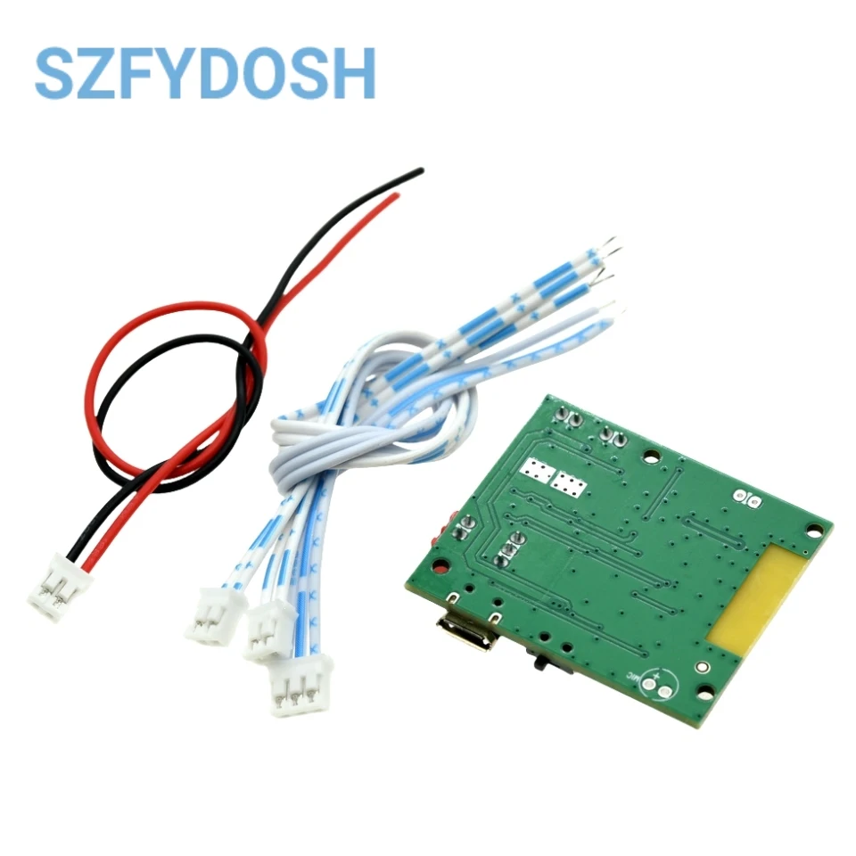 2*5 واط ستيريو بلوتوث 5.3 وحدة مكبر كهربائي 3.7 فولت 5 فولت مع شحن فك التشفير السريع #5