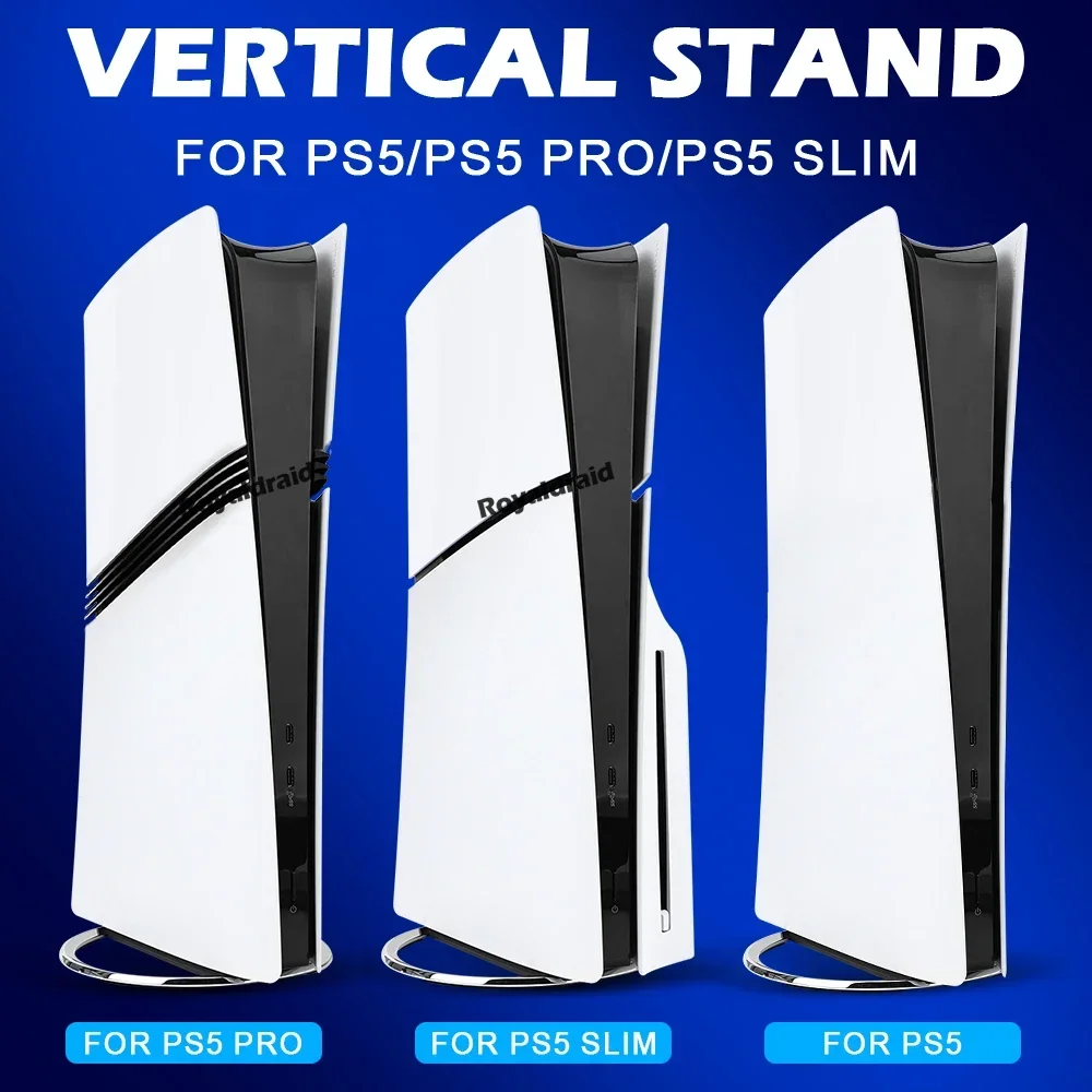 5 COLORS Metal Vertical Stand For PS5 PRO/PS5 SLIM/PS5 Disc and Digital with Screw Base Bracket Stand For PS5 PRO Gaming Console