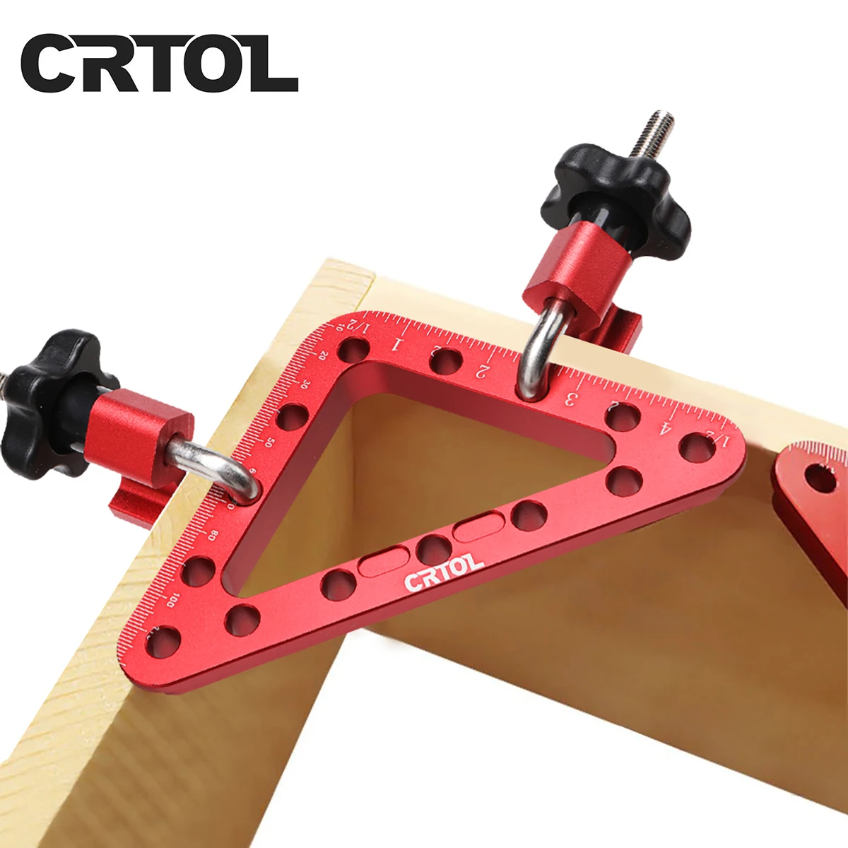 CRTOL 알루미늄 합금 코너 클램프 160mm 90도 직각 클램프 접합 보드 위치 패널 고정 클립 목공