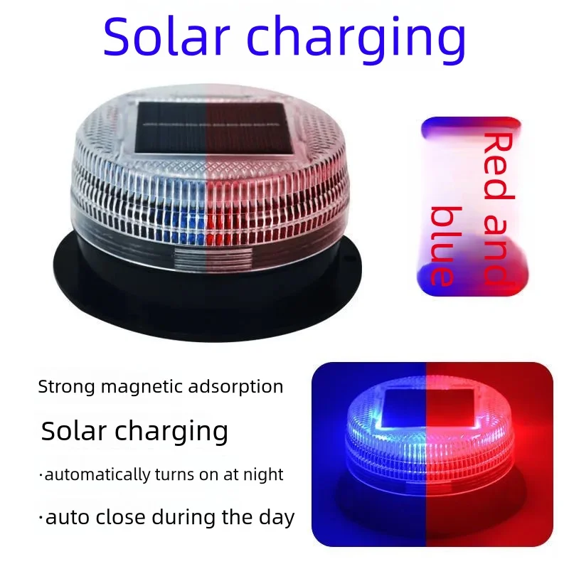 Solar LED Magnetic Warning Light Truck Vehicle Wireless Strobe Beacon Flashlight Emergency Signal Sensor Flashing Night Lights image 3