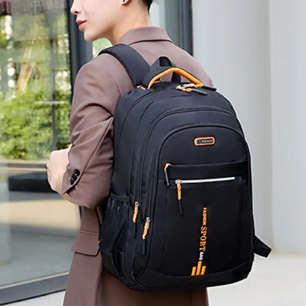 Мужские рюкзаки большой вместимости, износостойкая ткань Оксфорд, школьная сумка для студентов, расширенные лямки, водонепроницаемый дорожный рюкзак