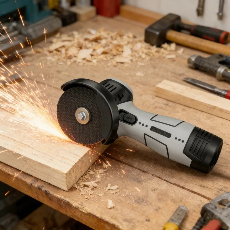 Mini Brushless Angle Grinder Self-locking Electricity Display Cutting Machine Soft Rubber Handle Portable Small Angle Grinder