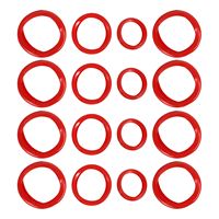 16pcs Dumbbell Protectors 30kg Red Set 25X8 125X4 05X4 Non slip Fall resistant Detachable Silicone Cover Dumbbell Accessories