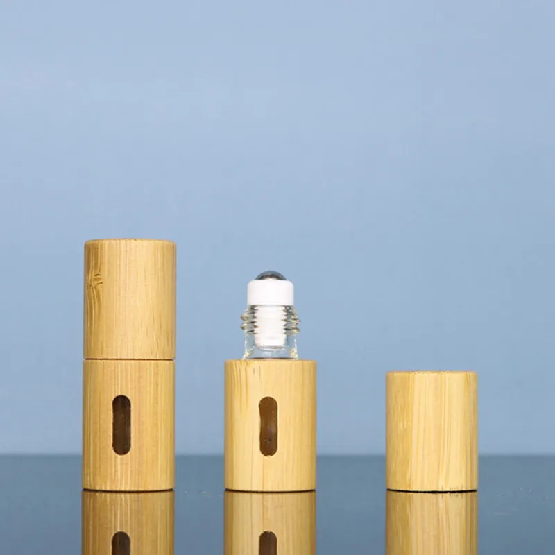 창 에센셜 오일 하위 병에 넣는 향수 롤러 병과 볼 병에 도매 3ml 5ml 10ml 천연 대나무 나무 롤