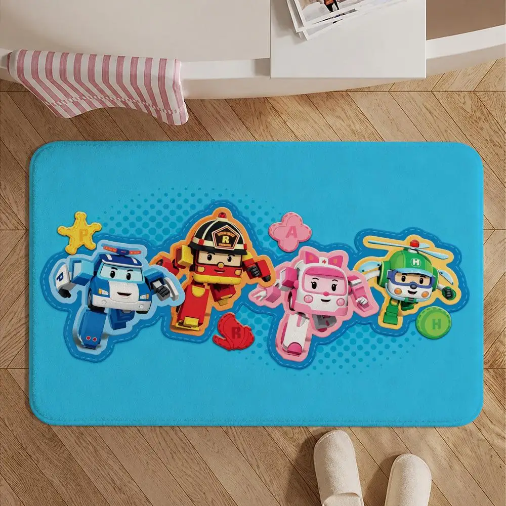 IP-Robocar PoliS Floor Mat Soft Non-Slip Bath Mat, Bedside Carpet, Absorbent Doormat for Home