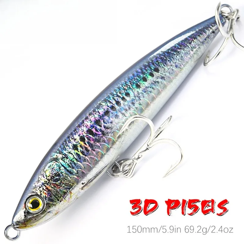

1pcs 150mm-69.2g Sinking Minnow Long Casting Distance Trout Fishing lures Sea Artificial Bait Wobblers Sea Bass Fishing Lures