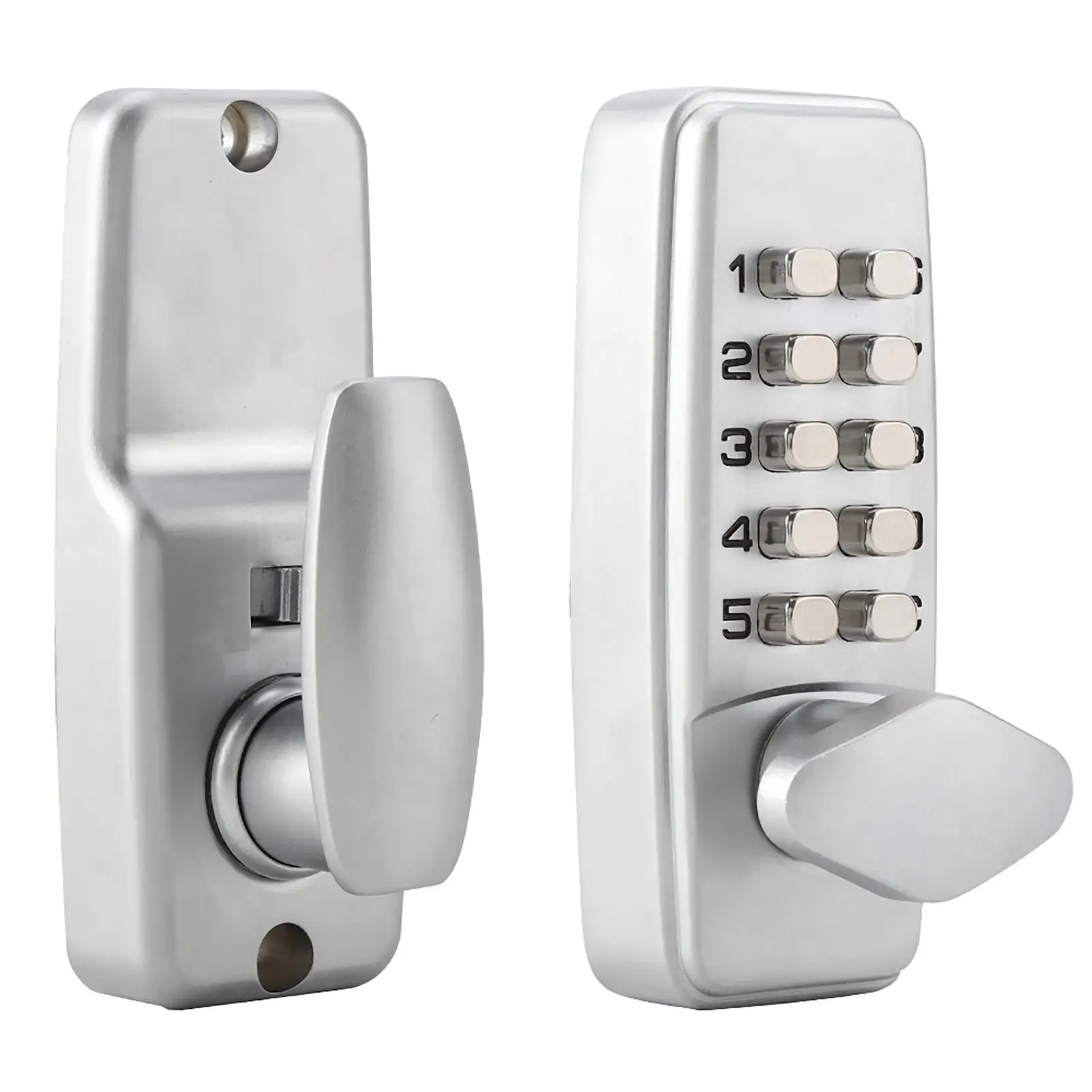 Waterproof 2-8 Digit Metal Mechanical Code Lock - Antirust Door Lock with Interchangeable Handle for home & Apartment