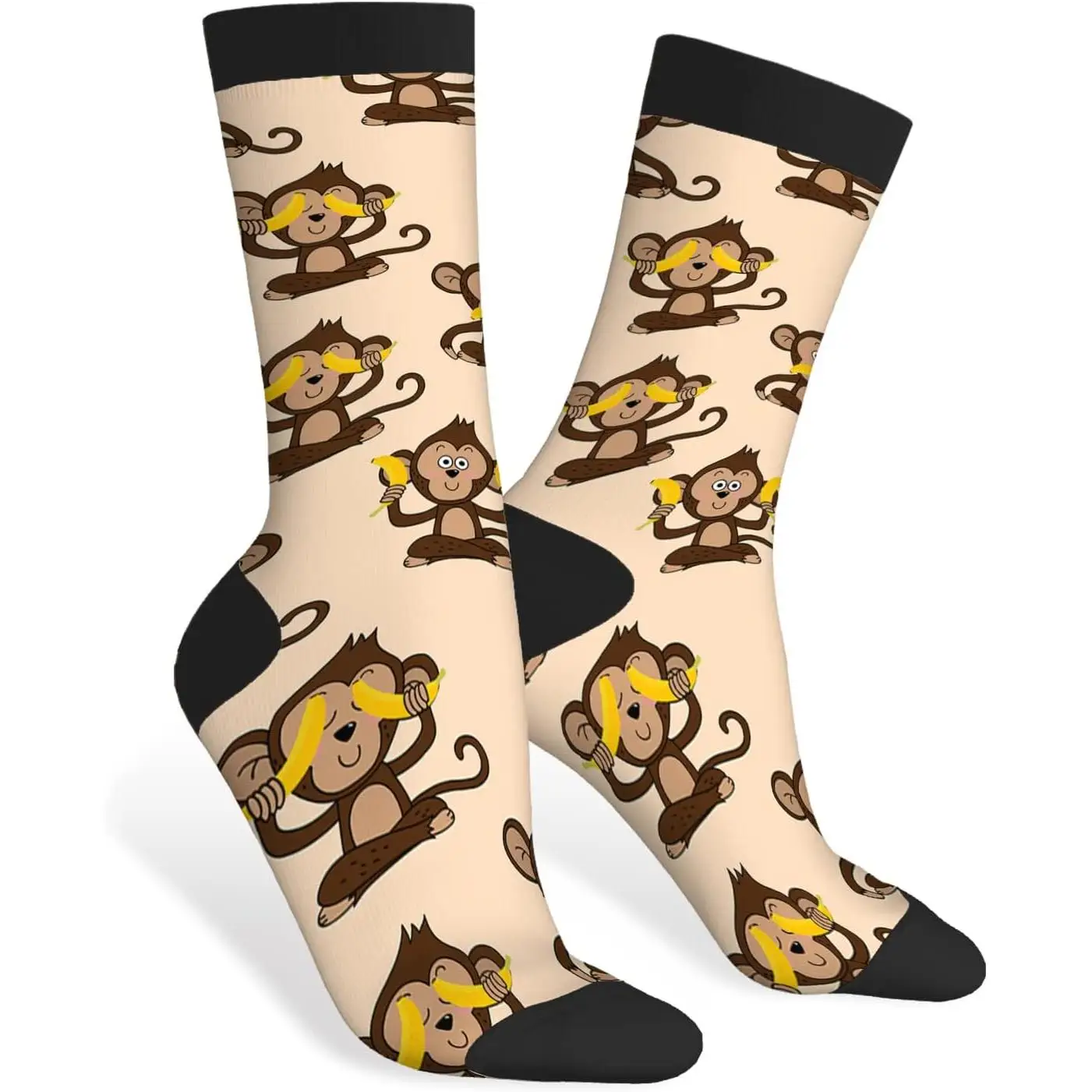 White Daisy Funny Socks Flower Print Chamomile Novelty Casual Crew Socks Contrast Color Design for Women Men Gift