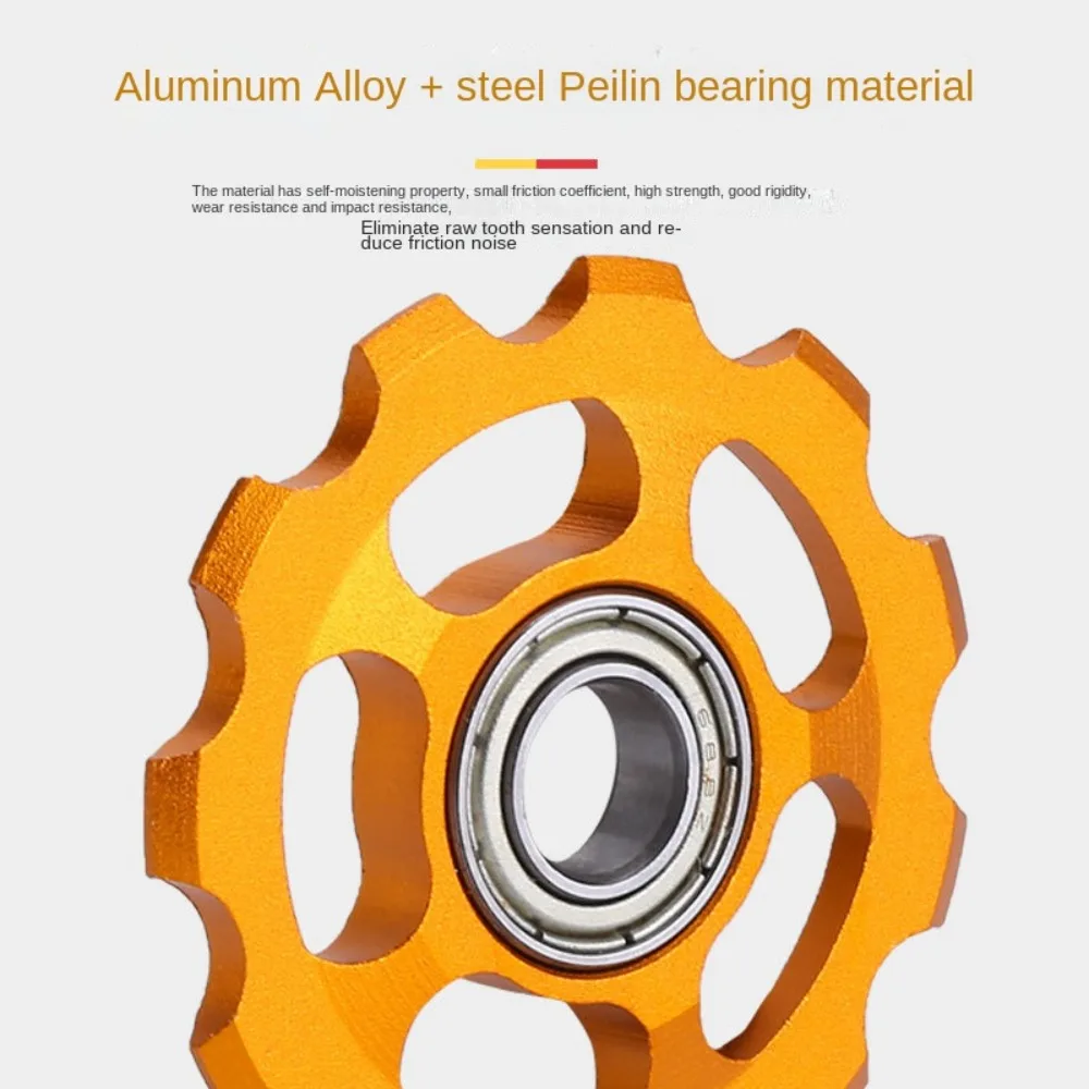Aluminum Alloy Bicycle Jockey Roller 11T Pulley Guide Roller MTB Jockey Wheel MTB Road Bicycle 5 Colors Bearing Guide Wheel