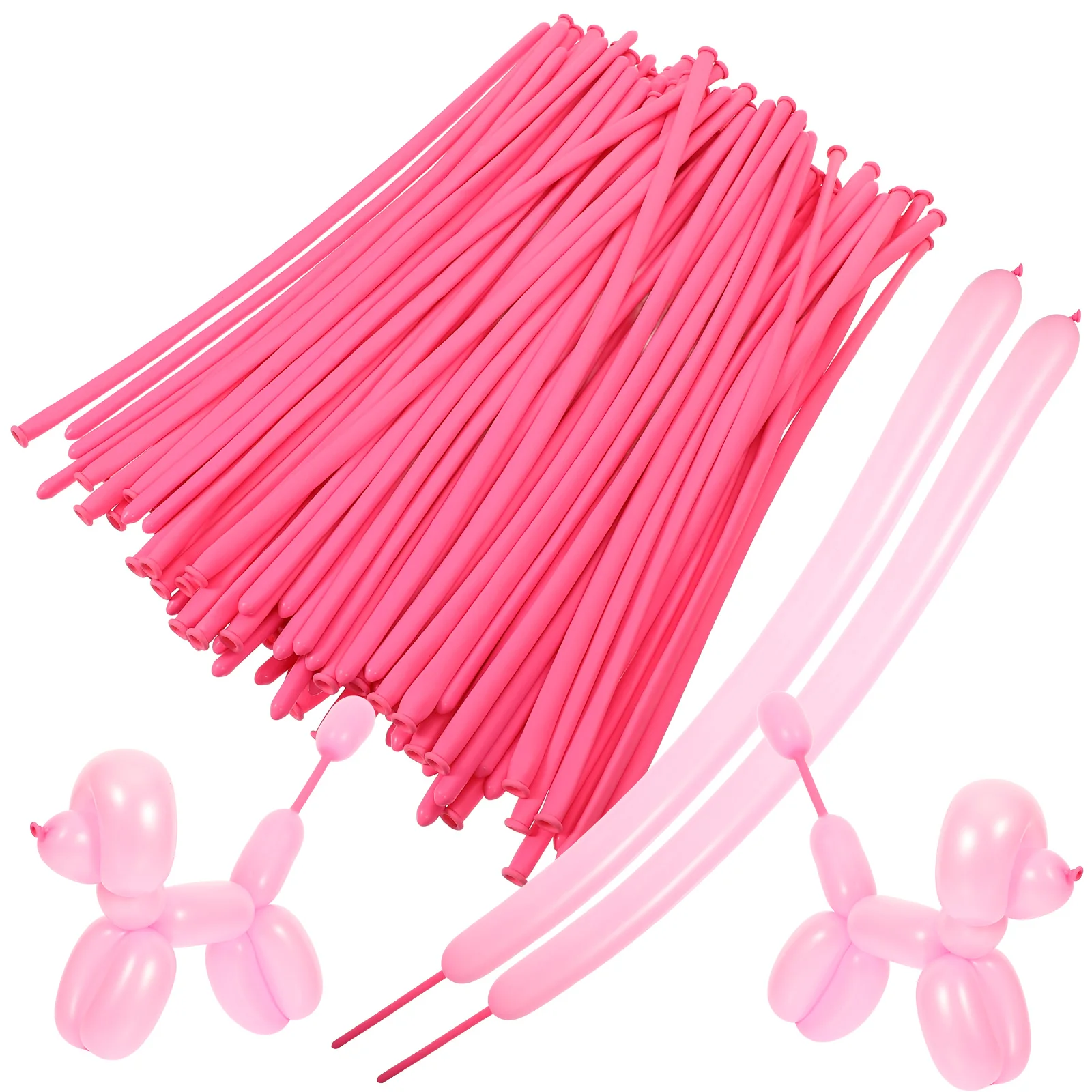 

100 Pcs Long Balloons Pink Strip Modelling Party Latex Decorative Twisting Balloons Wedding Birthday Celebrations Festival