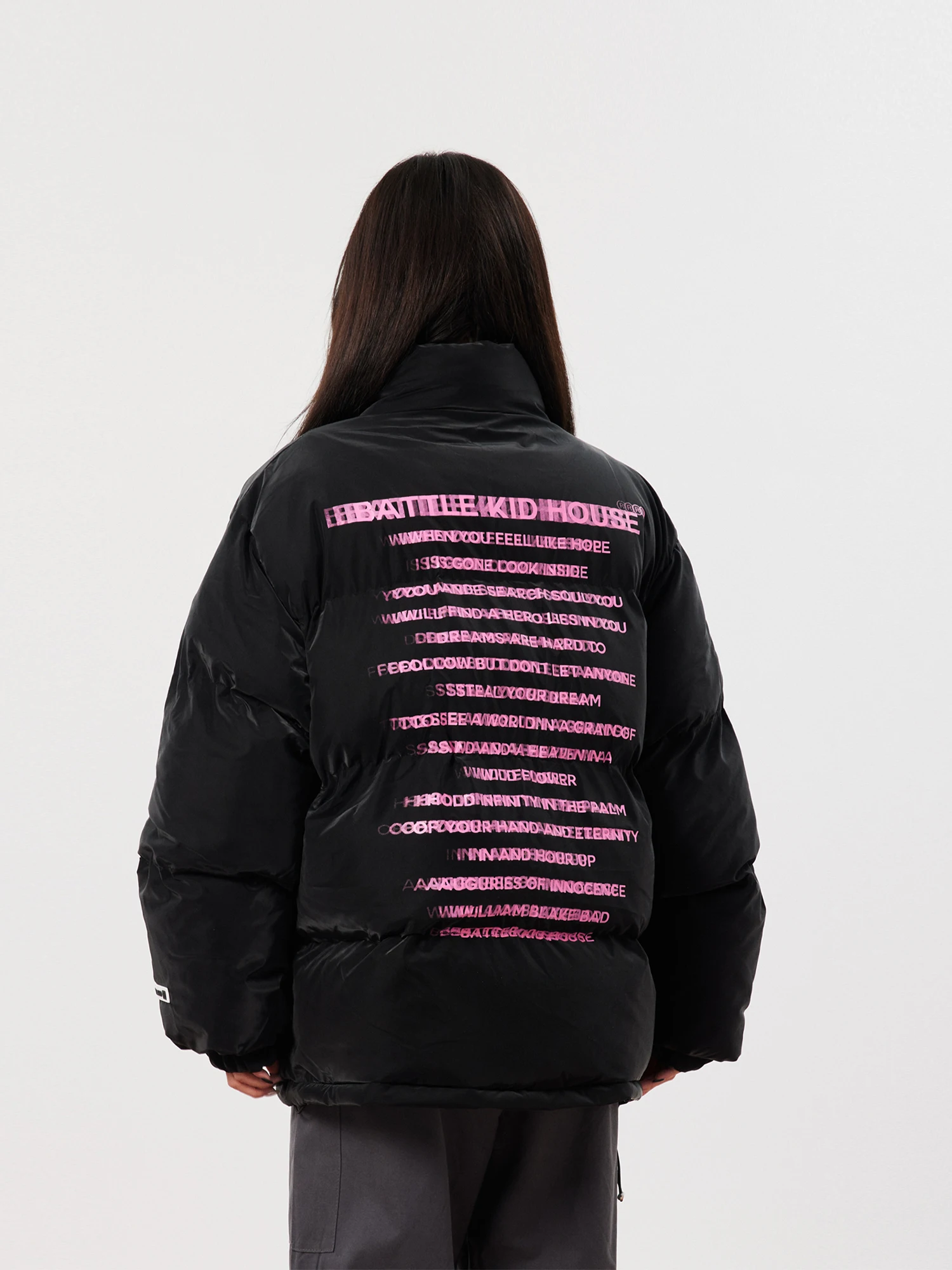 

Autumn Winter Cotton-padded Jacket American Retro Letter Embroidery Loose Casual High Street Parkas Women's Clothes