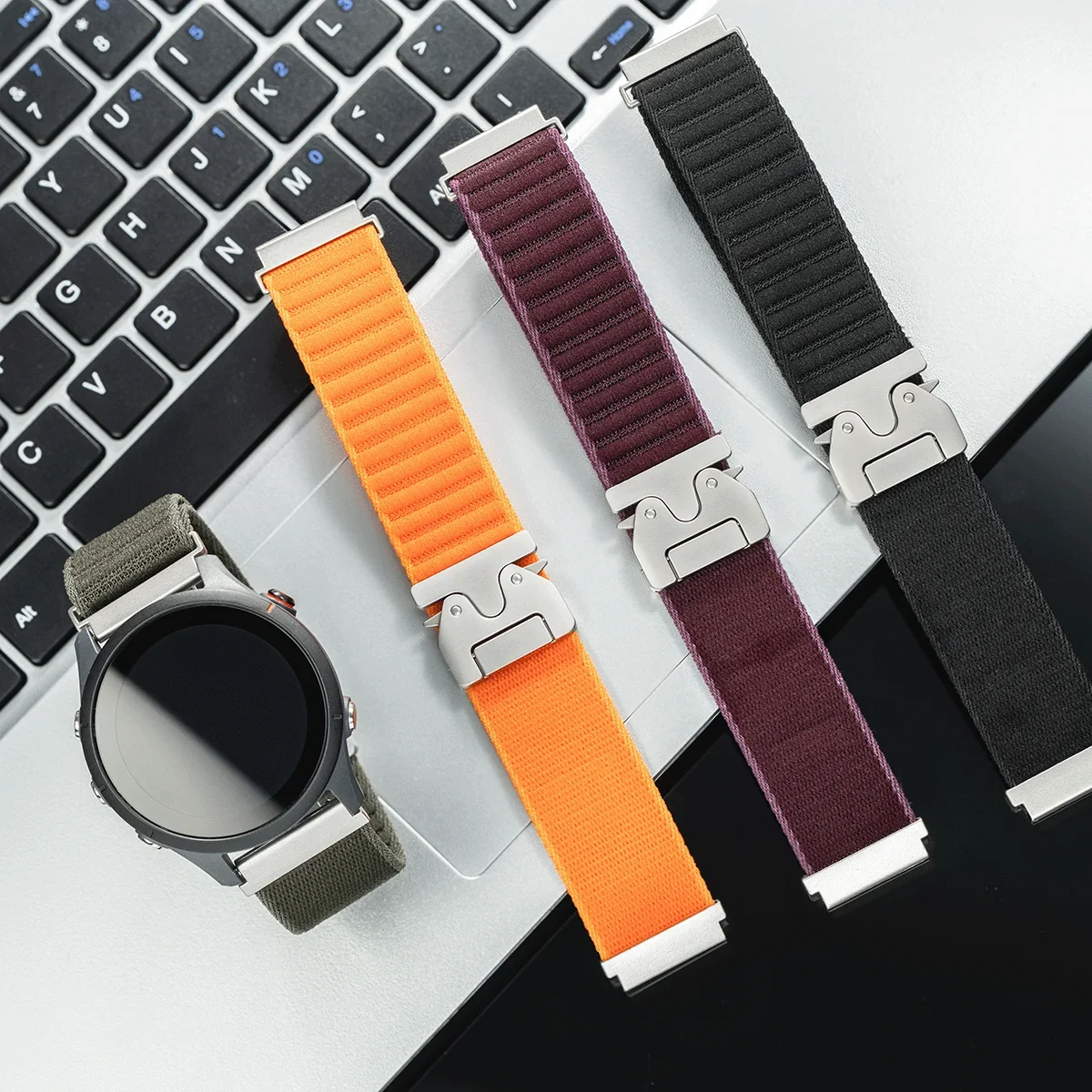 Bracelet en Nylon à boucle alpine de 22mm, pour Huawei Watch GT5 5Pro GT4/3 2 2e 46mm, Bracelet de Sport pour Samsung Galaxy Ultra 47mm Gear S3