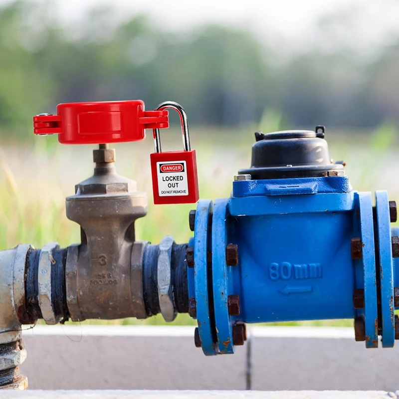 Y51A-蛇口ロックアウトと安全南京錠、4個セット、スイベル安全ゲートバルブロックアウト、直径1～2-1/2インチのバルブハンドル用