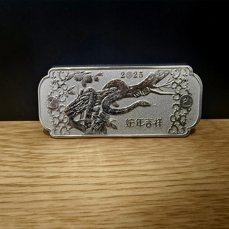 العام الجديد من العملات التذكارية للأفعى ، ميداليات الأبراج الصينية ، اللون الفضي ، عملات الإغاثة ثلاثية الأبعاد ، مقتنيات ،