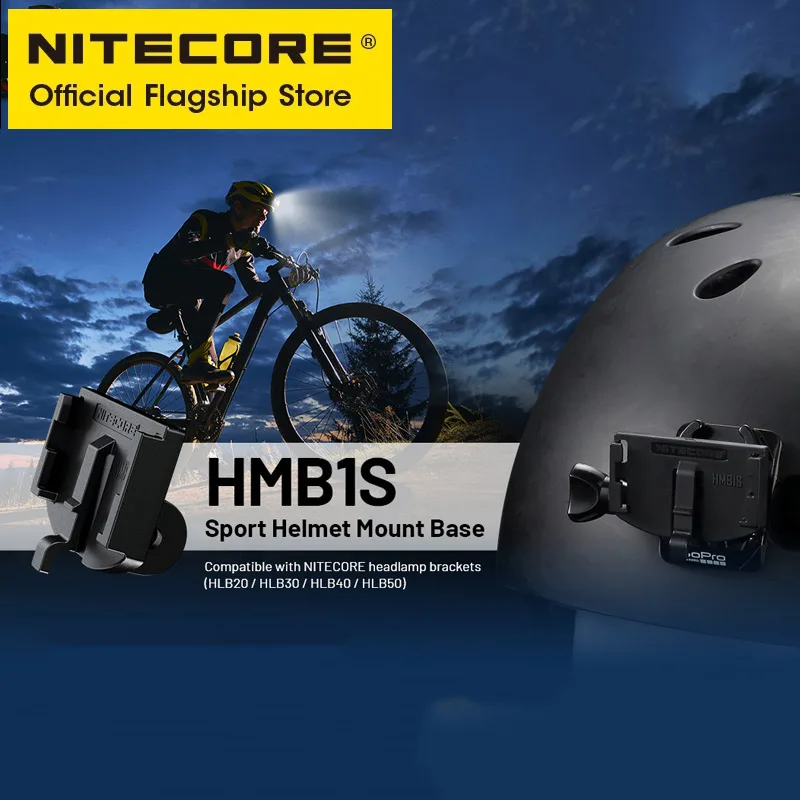 NITECORE Headlamp Branket Holder for NU21 NU25 NU31 NU33 NU40 NU43 NU50, HMB1 for Sport Universal Tactical Helmet Mount