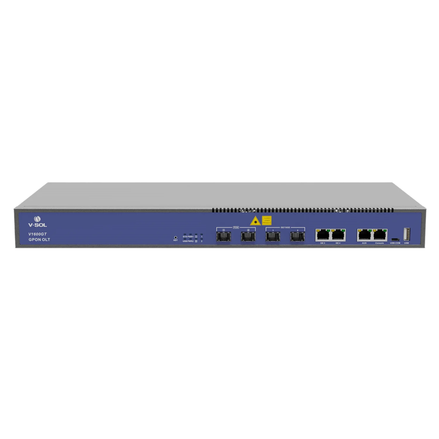VSOL V1600GT 2 Port GPON OLT, Compact 1U Rackmount Optical Line Terminal for FTTM & Low-Density FTTH, Supports 256 ONUs