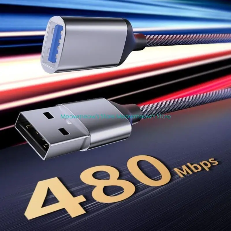 W91A USB OTG Extension Cable Support 480Mbps Fast Data Transfer for Keyboards