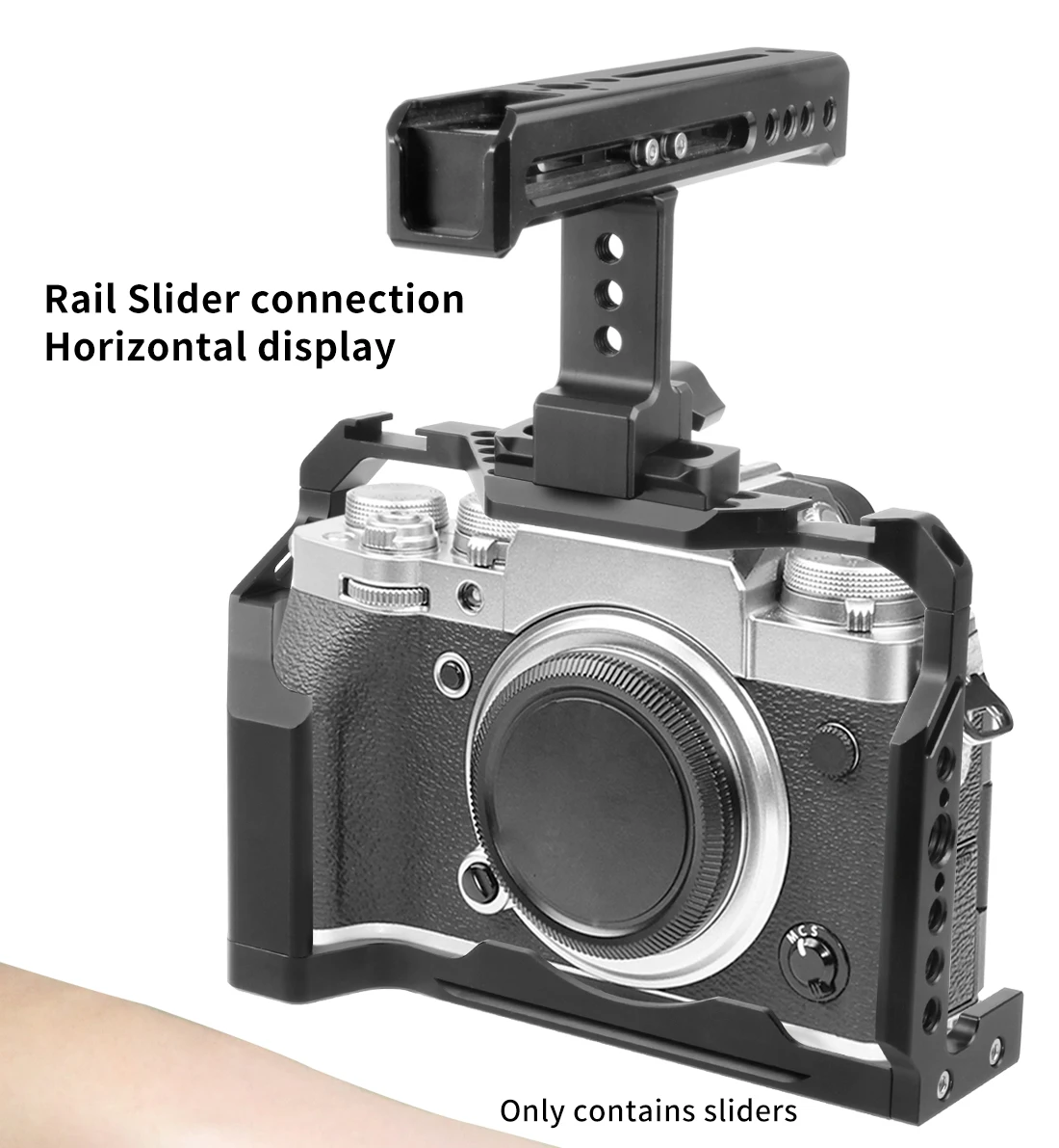 Schnellverschluss-Sicherheitsschiene mit 1/4-Zoll-Schrauben, DSLR-Kamera-Rig, Mini-Schnellverschluss-NATO-Schiene (48/68 mm) für die Verlängerung der Griffmontagekäfig – Detail 9