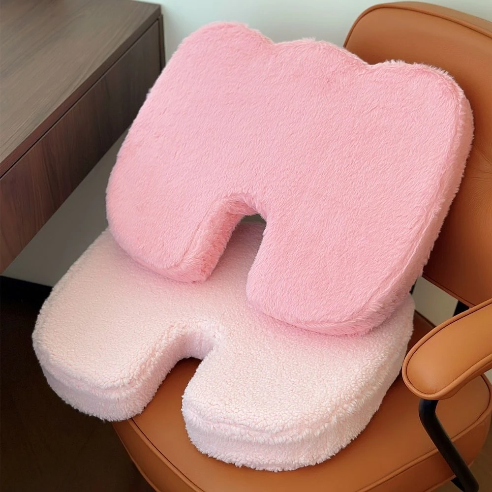 หมอนรองนั่งและพนักพิงหลัง Sanrio My Melody ทำจากผ้าฝ้ายเนื้อนุ่ม ใช้ได้กับเก้าอี้สำนักงาน นุ่มสบาย ซักได้ เหมาะสำหรับเป็นของขวัญ