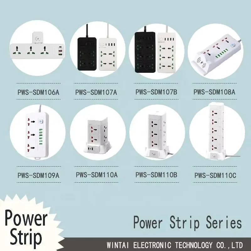 China US Power Strip 10 Outlets Power Strip Charger Station With Overload Protection