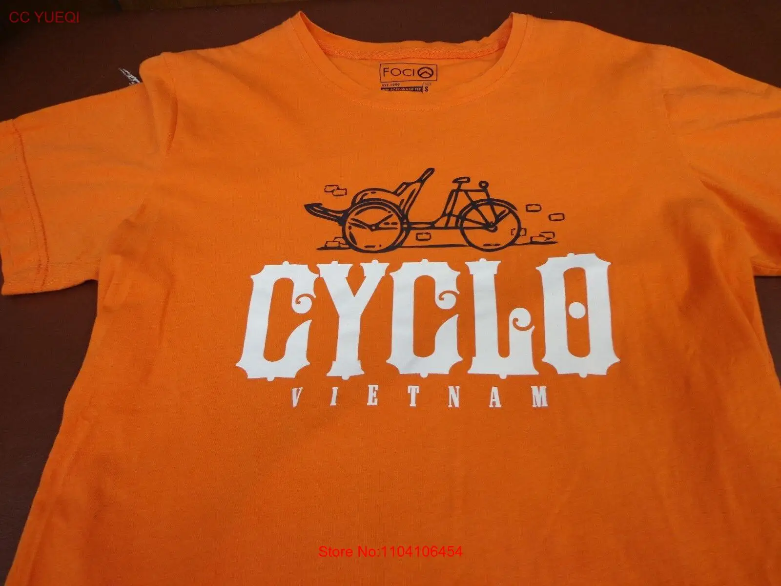 Cyclo Vietnam Bicycle T Shirt by Foci The Soft Wash Tee Small P1