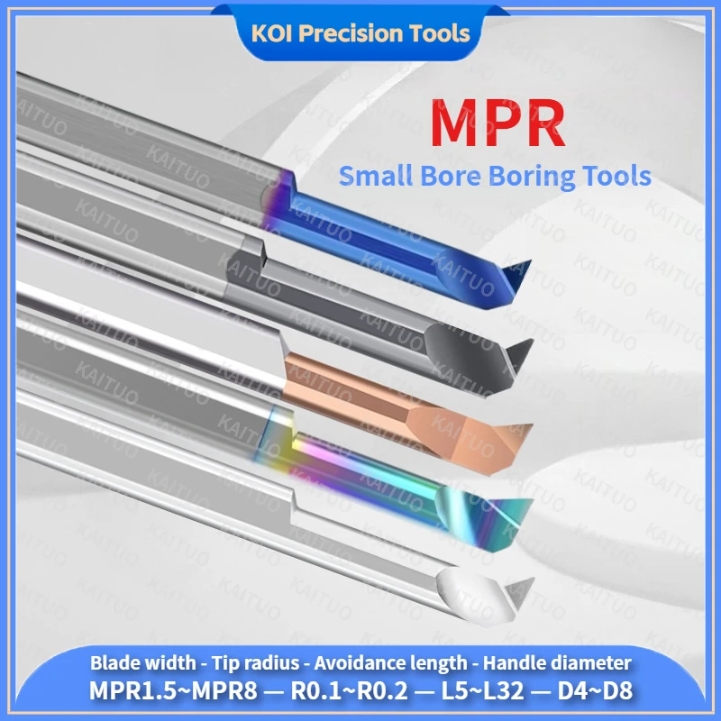 MPR Micro Inner Bore Boring Tool Carbide Small Diameter Inner Hole Boring Tool High Hardness Integral Alloy Seismic Turning Tool