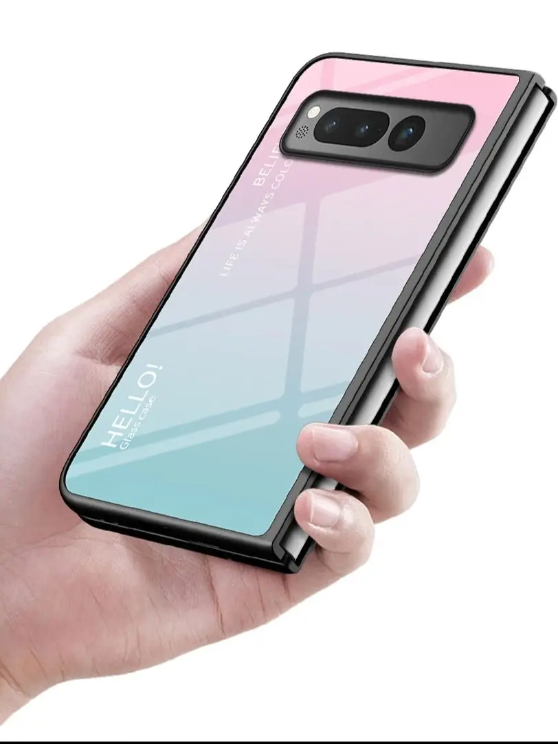 Szklane etui na telefon Google Pixel Fold z gradientowym wzorem — zdjęcie produktu 7