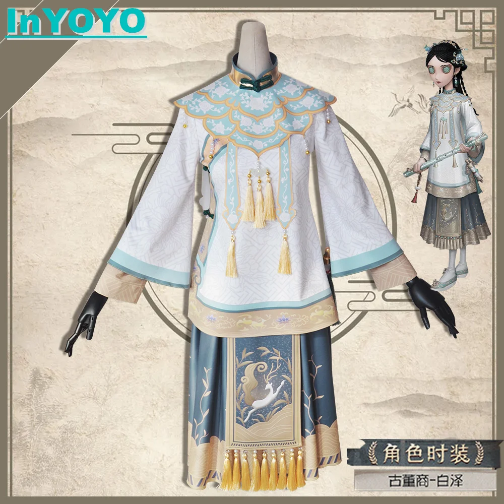 InYOYO Game Identity V Antique Dealers Baize Cosplay Costume Chinese Cheongsam Dress Uniform Halloween Carnival Party Outfit