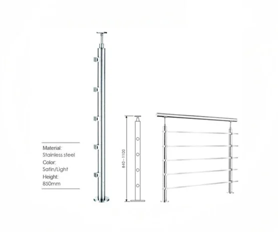 Railing decorated stainless steel balustrade for terrace railing designs