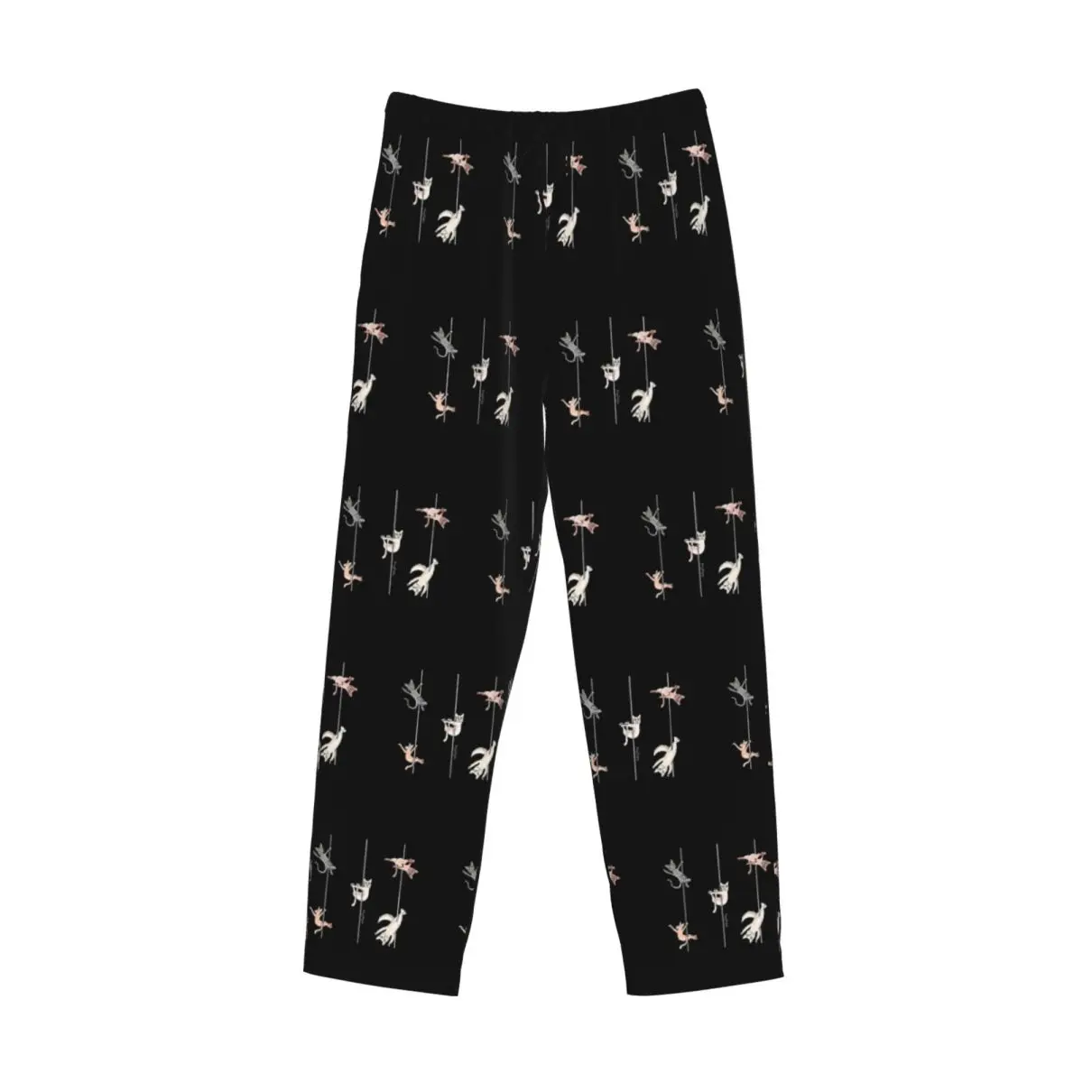Custom Pole Kittens At Play Pajama Pants Men Sleepwear Sleep Lounge Bottoms with Pockets