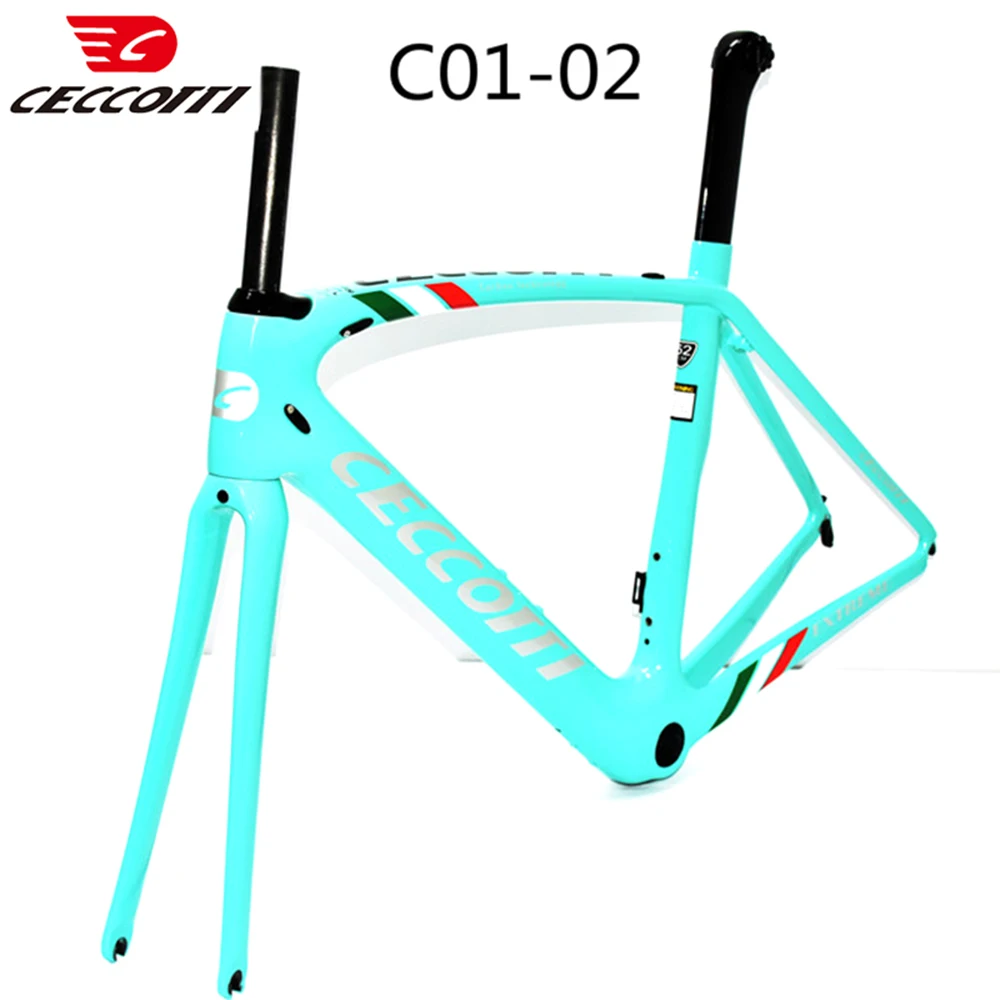 CECCOTTI Logo Carbon Bike Frame, Road Bicycle Frameset, Use BSA 68mm BB