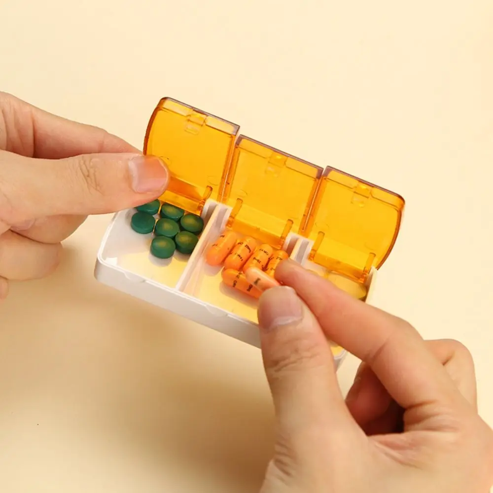 Portable 3 Grids Medicine Box Organizer Creative Pill Box Multi-purpose Waterproof Tablet Splitter Travel