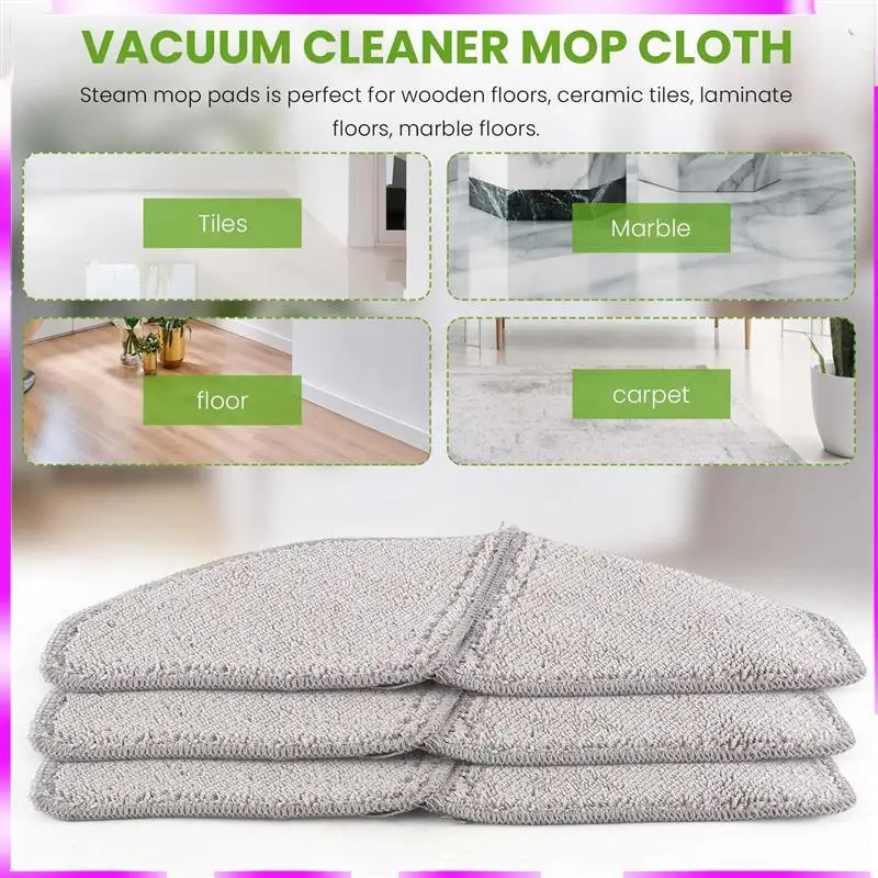 N98R Cleanable Microfiber Mop Cloths Replacement Parts For Midea S8+ M7 Pro Robotic Vacuum Cleaner