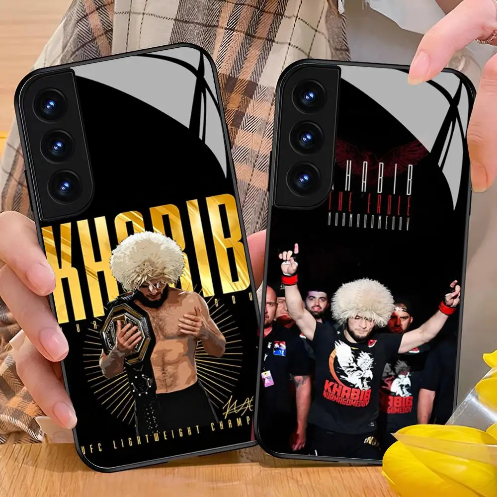 Khabib N-nurmagomedov Phone Case For Samsung Galaxy S24 S26 S25 S23 S22 S21 S20 FE Edge Plus Ultra Black Glass Cover