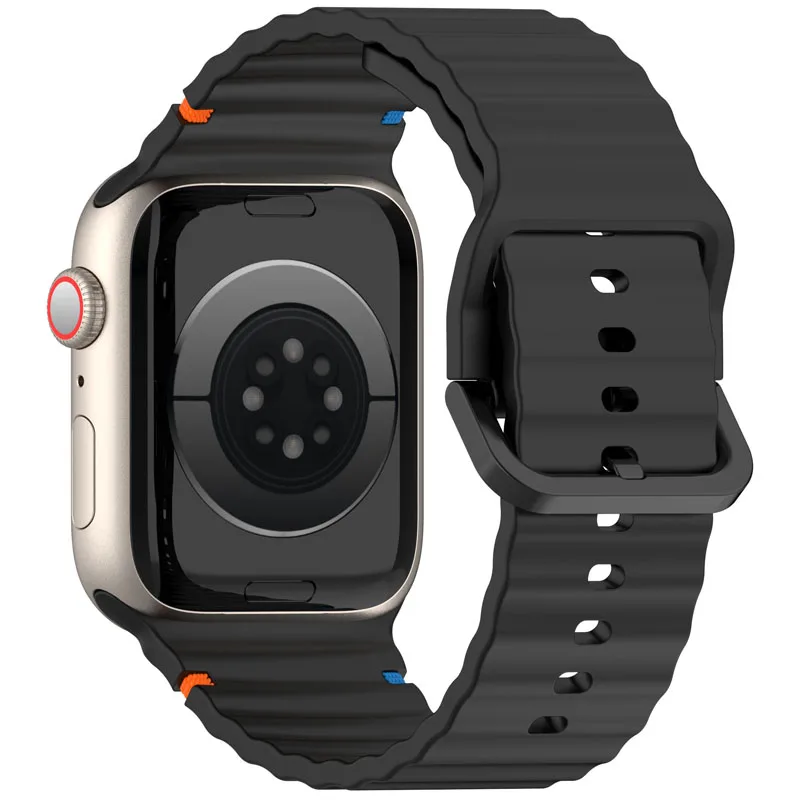 Silicone Strap for Apple watch straps 44mm 45mm 40mm 49mm 42mm 46mm 38 correa bracelet iwatch Series 9 8 7 6 SE 10 Ultra 2 band image 2