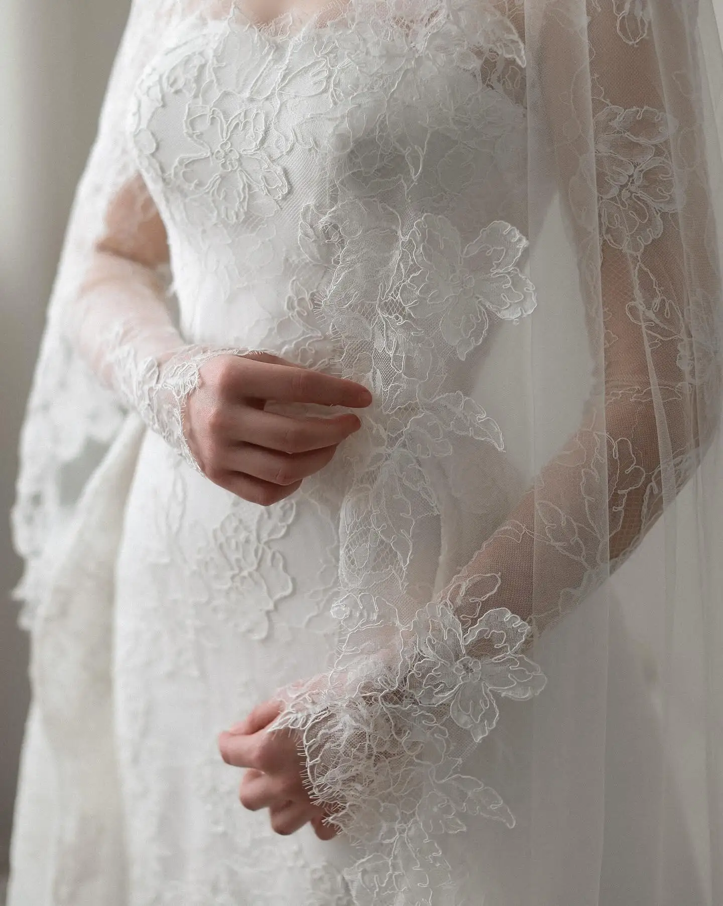 Luxury Lace Wedding Dresses Mermaid Bridal Gowns With Detachable Train Long Sleeve Customized Robe De Mariée