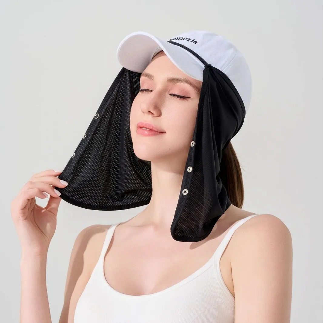 AliExpress NONE Sunshade Hat, Gauze, Sunshade Curtain, Summer Cycling, Golf, Fishing Mask, Breathable Enclosure Hat, Sunshade Curtain