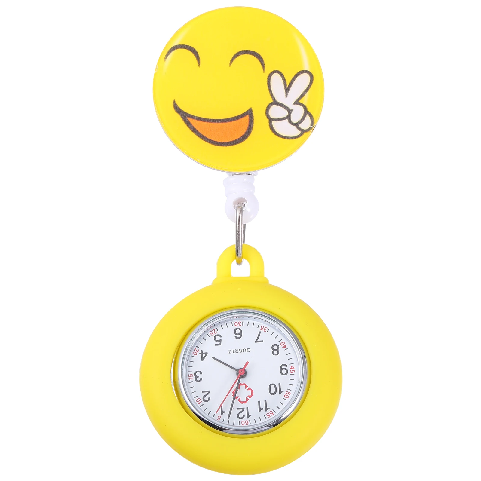 

Nurse Pocket Watch Electronic Clip Lapel Watch for Women Yellow Digital Watches Durable Practical Nurses Badge