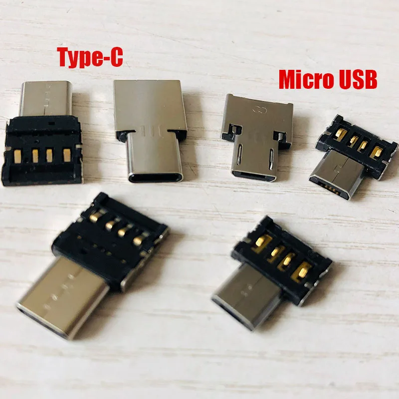 

1/5PCS Universal Type-C Micro USB to USB 2.0 OTG Adapter Connector for Cell Smartphone USB2.0 Type C Micro USB OTG Cable Adapter