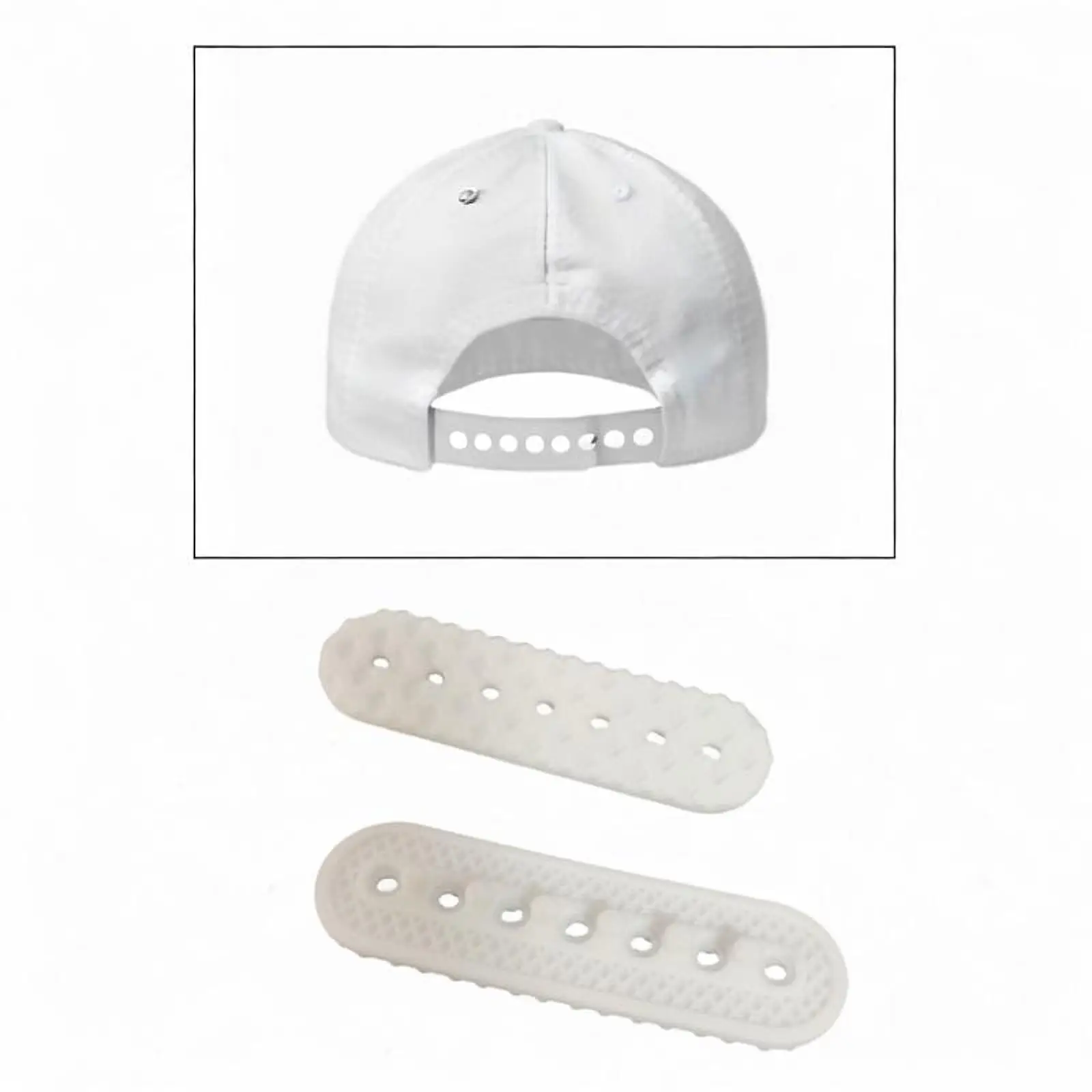Snapback Hat Extender Strap Closure Strap 7 Holes for Baseball Cap Repair Baseball Cap Snap Buckle Extension Strap Hat Extender