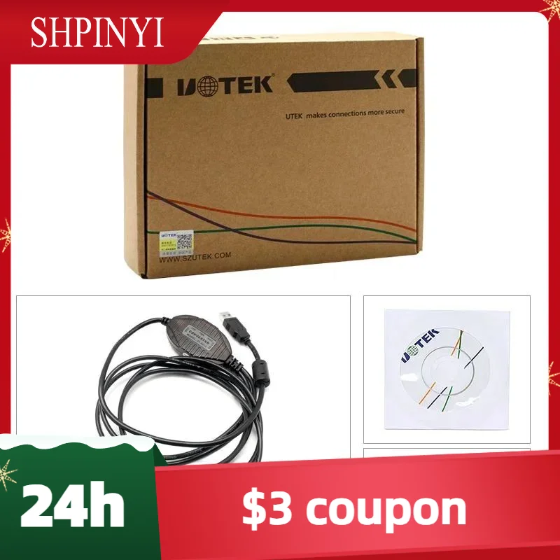 

Новый промышленный конвертер UOTEK USB в RS-232 USB2.0 в RS232, 2-портовый кабель, разъем расширения DB9 Com, адаптер UT-8812