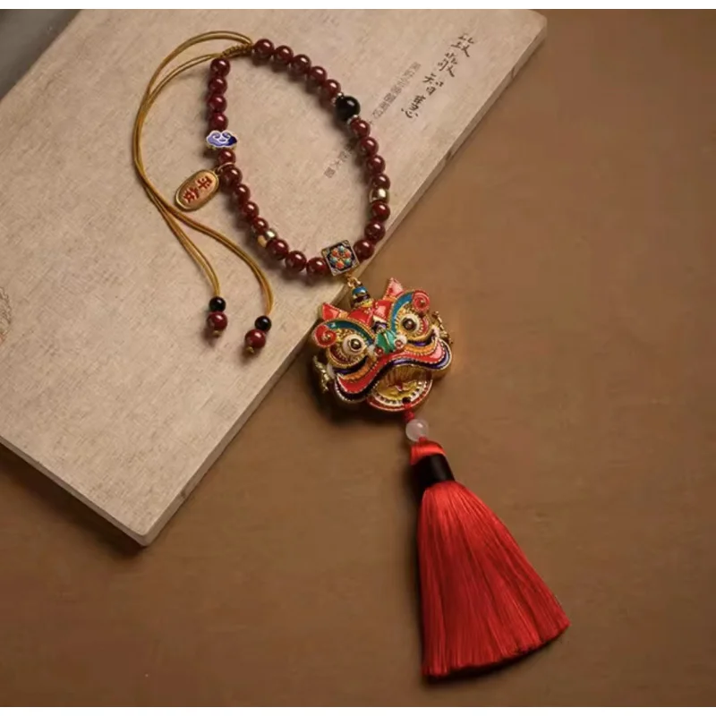 Xingshi السيارات معلقة حلية اكسسوارات السيارات الداخلية معلقة الزنجفر النحاس المينا مرآة الرؤية الخلفية اكسس السيارات Lukcy Chamr #5