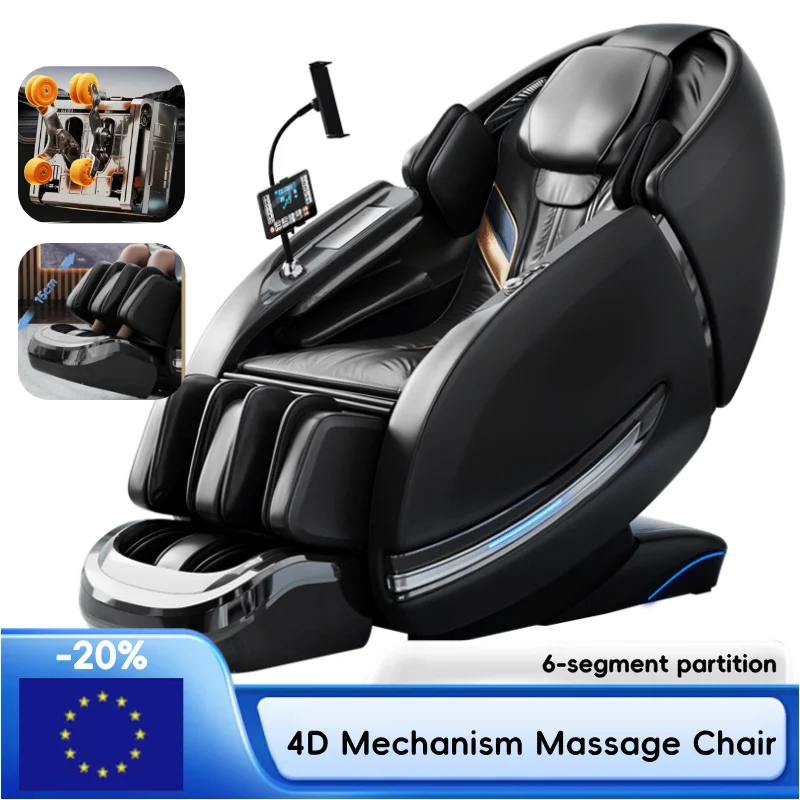 Zero Gravity SL Track Massage Chair 6-Segment Recliner Full Body Airbag Compression Home Office Comfortable Relaxation Sofa