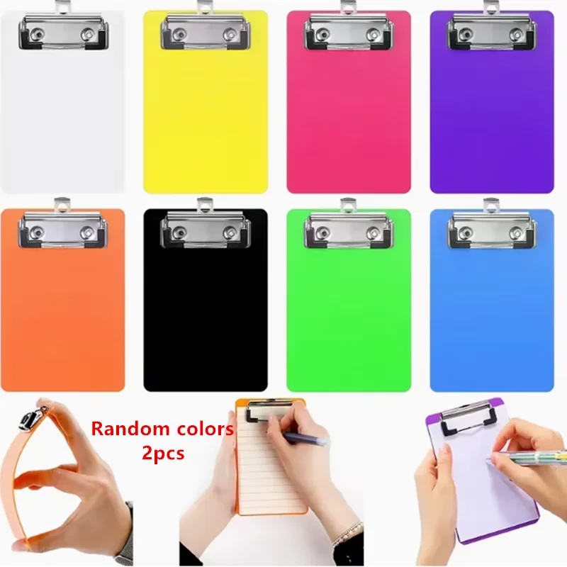 2pcs Multi-purpose small notepad holder, ticket holder, mini plastic message board, can be hung with fridge magnets