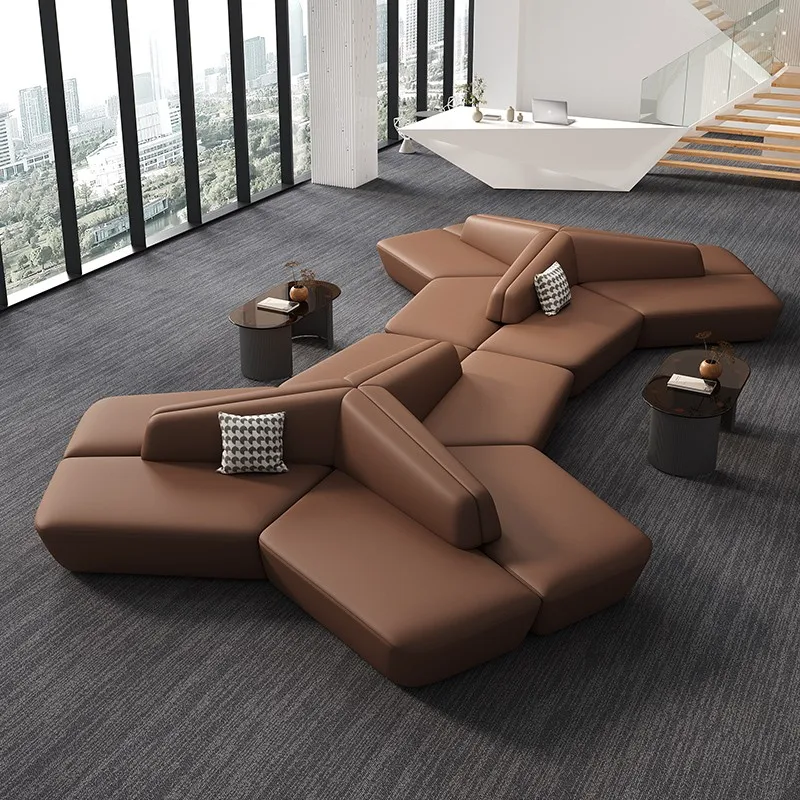 Sales office, sofas, hotel lobby, business reception, reception bank, lounge, waiting for leather sofas