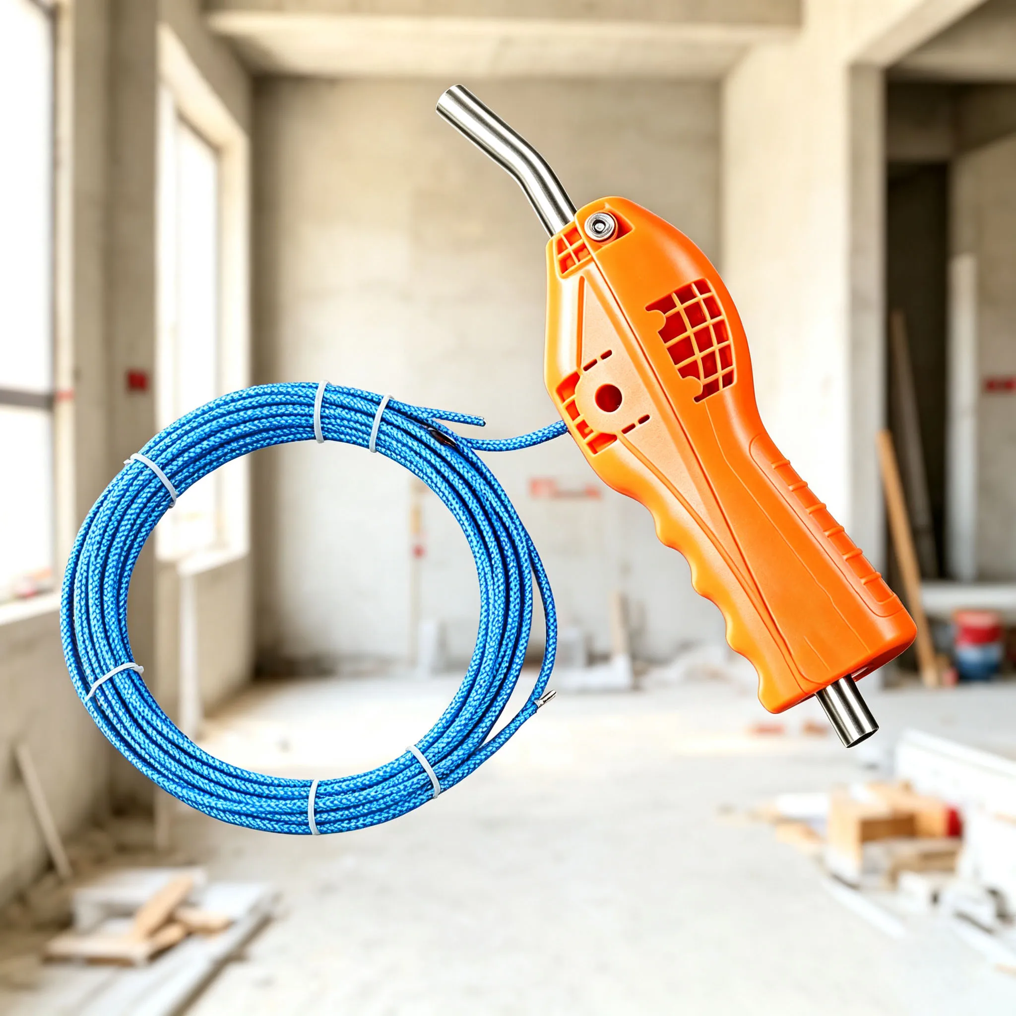 Electrician Wire Pulling Assist Tool With Rubber Wheels For Impact Resistant ABS Shell 10/15/20/25/30M Wiring-Aid